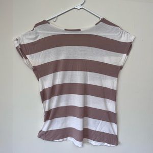 a.n.a pink and white stripe top